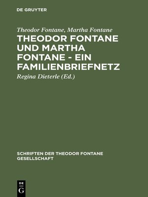cover image of Theodor Fontane und Martha Fontane--Ein Familienbriefnetz